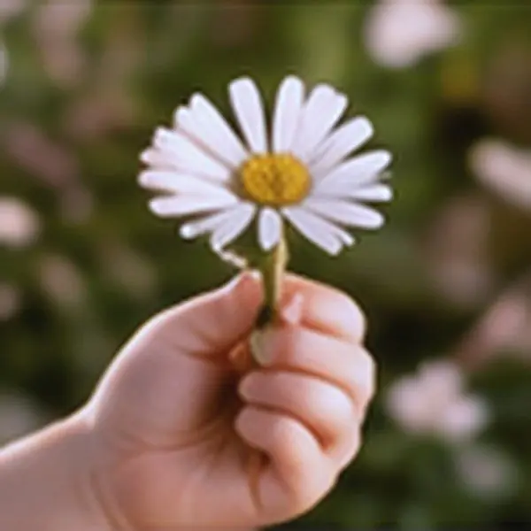 Kind mit Blume